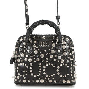 Gucci Diana Bamboo Studs Mini Handbag, Leather and Metal, 715775, GUCCI 2-way...